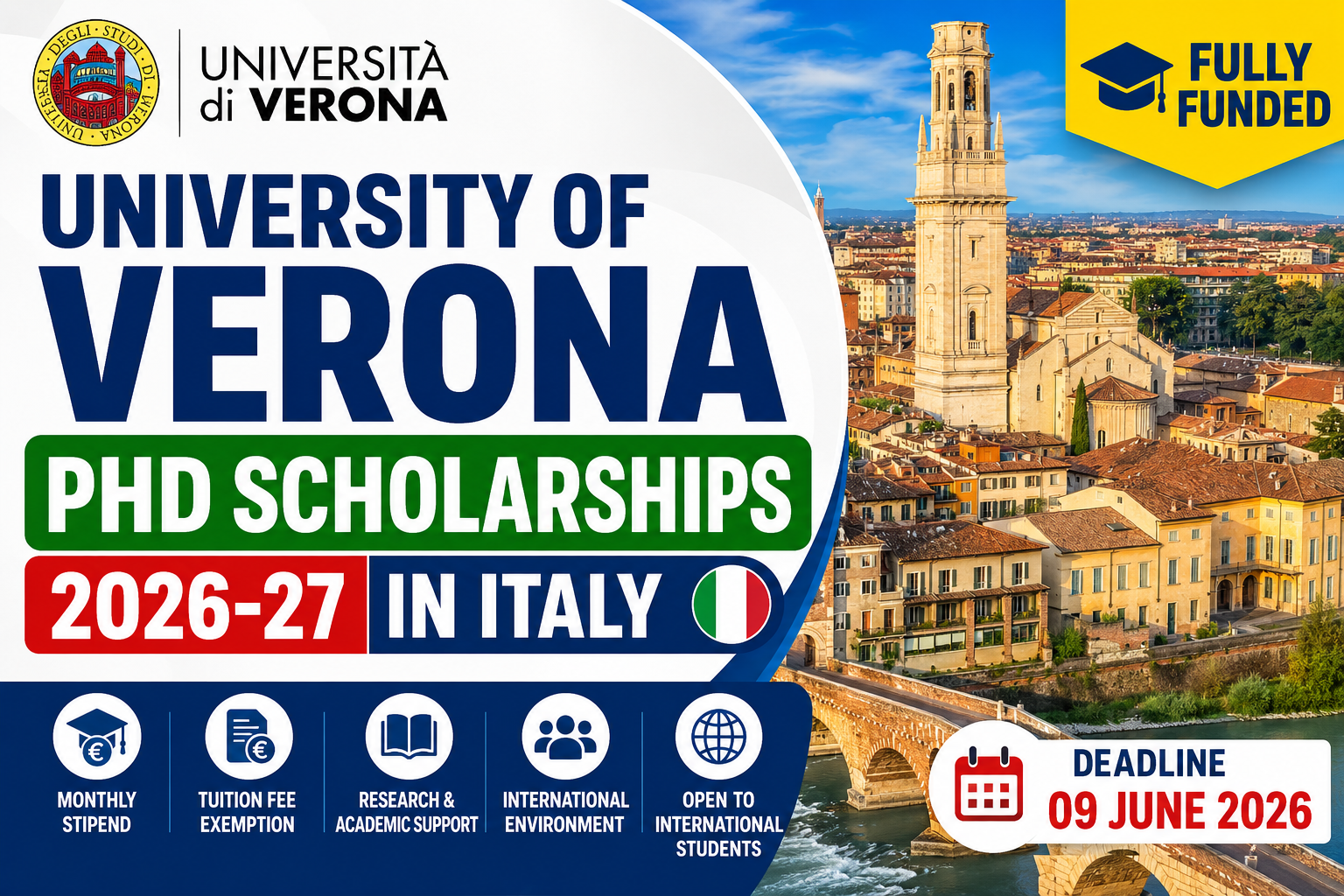University of Verona PhD Scholarships 2026-27 in Italy | Fully Funded